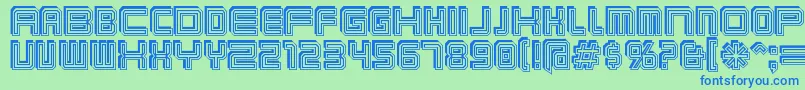 KarnivoreStack Font – Blue Fonts on Green Background