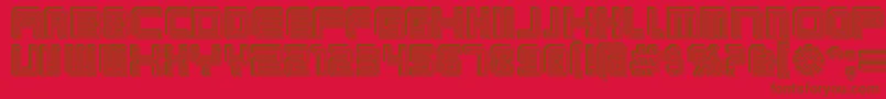KarnivoreStack Font – Brown Fonts on Red Background