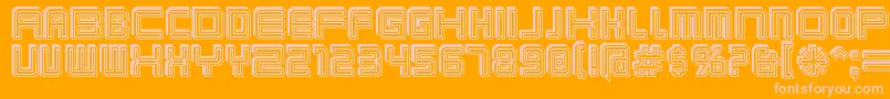 Подробнее о шрифте KarnivoreStack Шрифт KarnivoreStack – розовые шрифты на оранжевом фоне