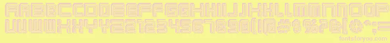 KarnivoreStack Font – Pink Fonts on Yellow Background