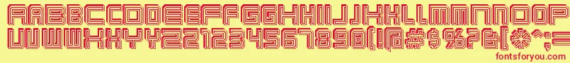 KarnivoreStack Font – Red Fonts on Yellow Background