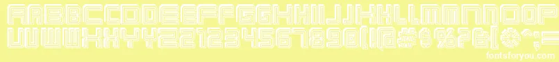 KarnivoreStack Font – White Fonts on Yellow Background