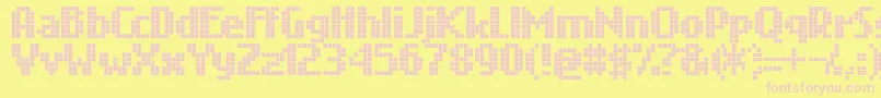 Nokian Font – Pink Fonts on Yellow Background