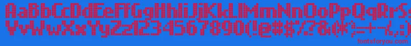 Nokian Font – Red Fonts on Blue Background