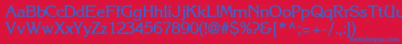 IntuitionsskRegular Font – Blue Fonts on Red Background