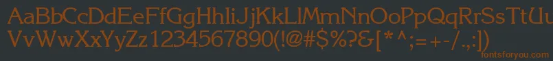 IntuitionsskRegular Font – Brown Fonts on Black Background
