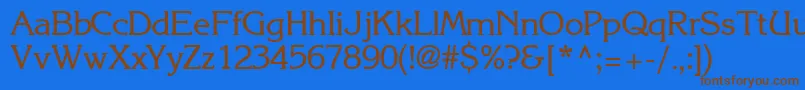 IntuitionsskRegular Font – Brown Fonts on Blue Background