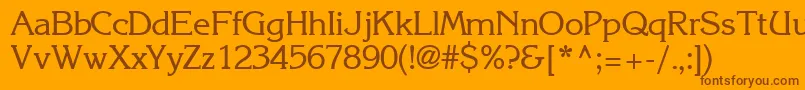 IntuitionsskRegular Font – Brown Fonts on Orange Background