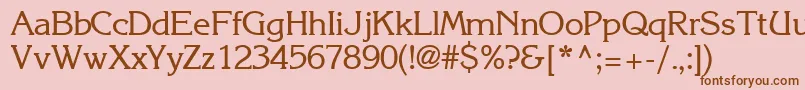 IntuitionsskRegular Font – Brown Fonts on Pink Background