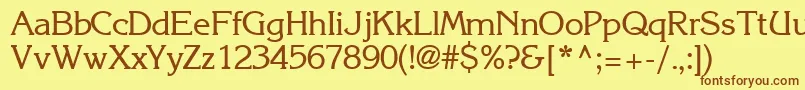 IntuitionsskRegular Font – Brown Fonts on Yellow Background