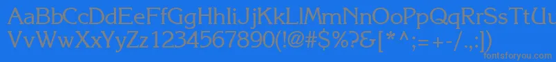 IntuitionsskRegular Font – Gray Fonts on Blue Background