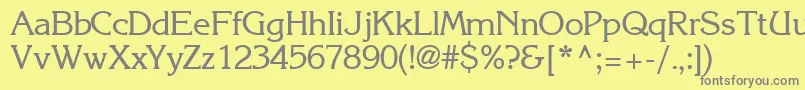 IntuitionsskRegular Font – Gray Fonts on Yellow Background
