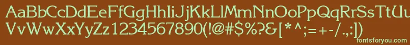 IntuitionsskRegular Font – Green Fonts on Brown Background