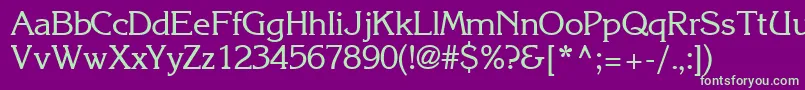 IntuitionsskRegular Font – Green Fonts on Purple Background