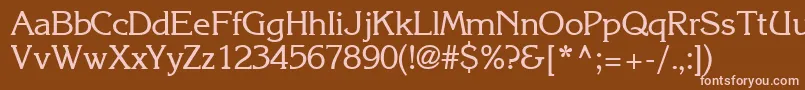 Шрифт IntuitionsskRegular – розовые шрифты на коричневом фоне