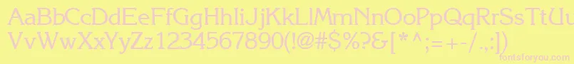 IntuitionsskRegular Font – Pink Fonts on Yellow Background
