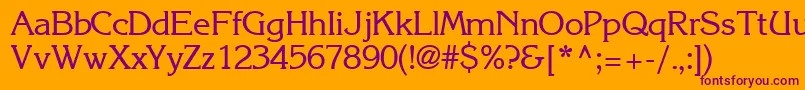 IntuitionsskRegular Font – Purple Fonts on Orange Background