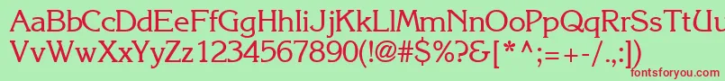 IntuitionsskRegular Font – Red Fonts on Green Background