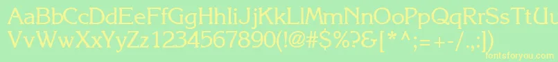 IntuitionsskRegular Font – Yellow Fonts on Green Background