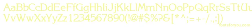 IntuitionsskRegular Font – Yellow Fonts on White Background