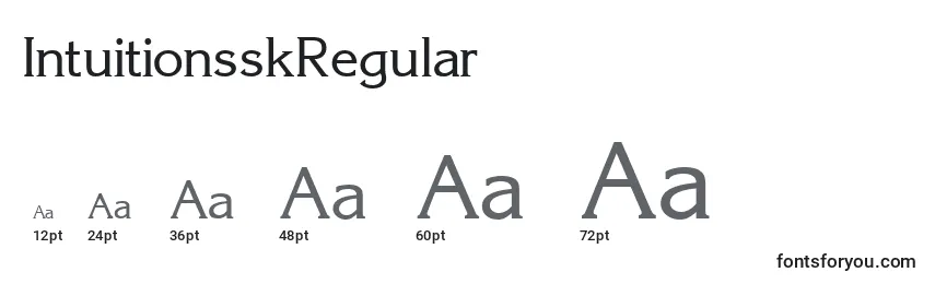Размеры шрифта IntuitionsskRegular