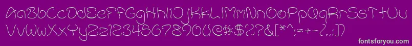 Accent1 Font – Green Fonts on Purple Background