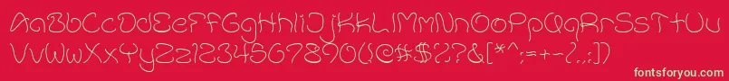Accent1-Schriftart – Grüne Schriften auf rotem Hintergrund