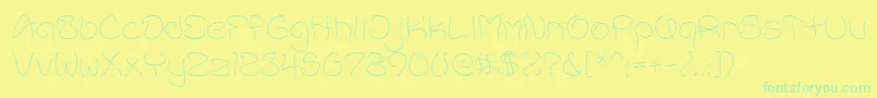 Accent1 Font – Green Fonts on Yellow Background