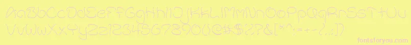 Accent1 Font – Pink Fonts on Yellow Background