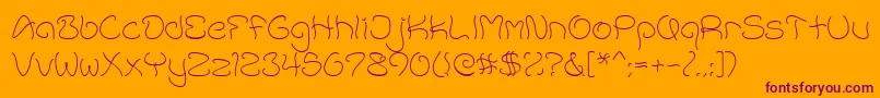 Accent1 Font – Purple Fonts on Orange Background