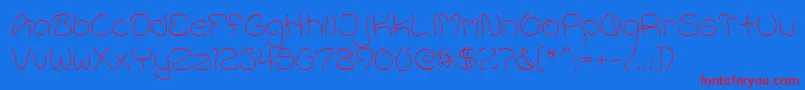Accent1 Font – Red Fonts on Blue Background