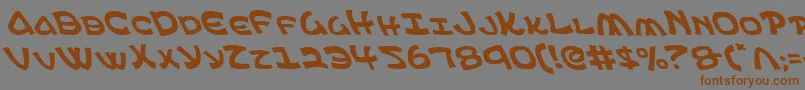 EphesianLeftalic Font – Brown Fonts on Gray Background