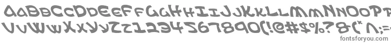 EphesianLeftalic-fontti – harmaat kirjasimet valkoisella taustalla