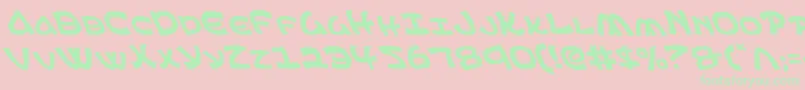 EphesianLeftalic Font – Green Fonts on Pink Background