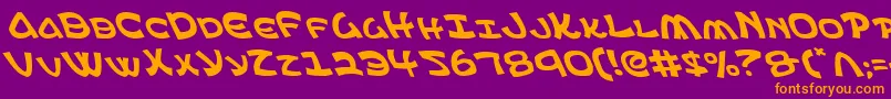 EphesianLeftalic Font – Orange Fonts on Purple Background