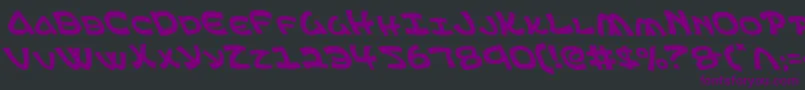 フォントEphesianLeftalic – 黒い背景に紫のフォント