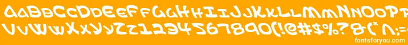 EphesianLeftalic Font – White Fonts on Orange Background