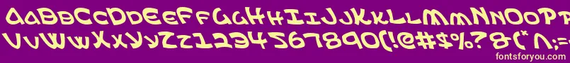 EphesianLeftalic Font – Yellow Fonts on Purple Background