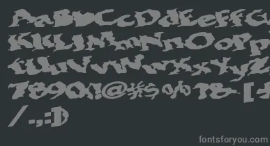 Bohemianrap7Bold font – Gray Fonts On Black Background