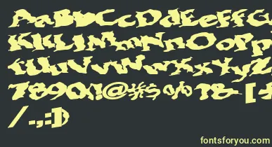 Bohemianrap7Bold font – Yellow Fonts On Black Background