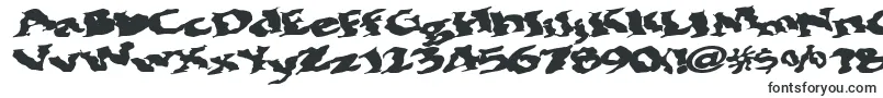 Bohemianrap7Bold-fontti – vääristyneet fontit