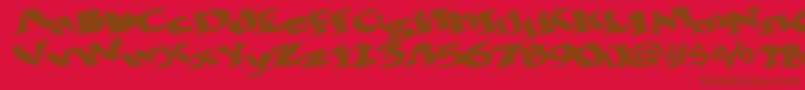 Bohemianrap7Bold Font – Brown Fonts on Red Background