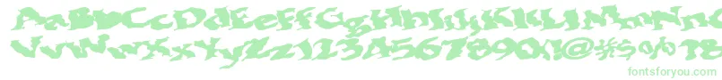 Bohemianrap7Bold-Schriftart – Grüne Schriften auf weißem Hintergrund