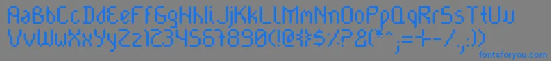 フォントCayetanr – 灰色の背景に青い文字