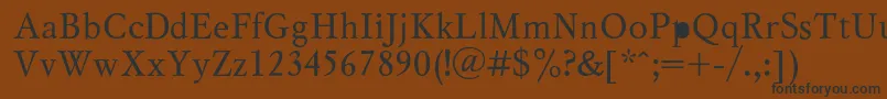 MyslRegular Font – Black Fonts on Brown Background