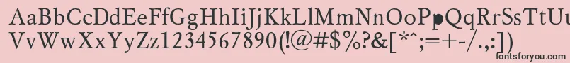 MyslRegular Font – Black Fonts on Pink Background