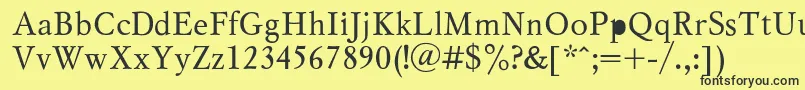 MyslRegular Font – Black Fonts on Yellow Background