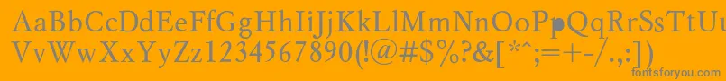 MyslRegular Font – Gray Fonts on Orange Background