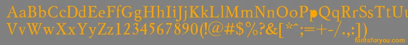 MyslRegular Font – Orange Fonts on Gray Background