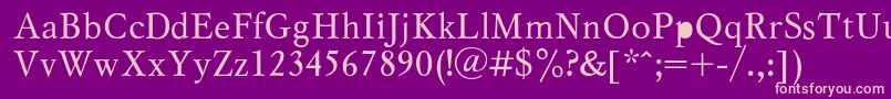MyslRegular Font – Pink Fonts on Purple Background